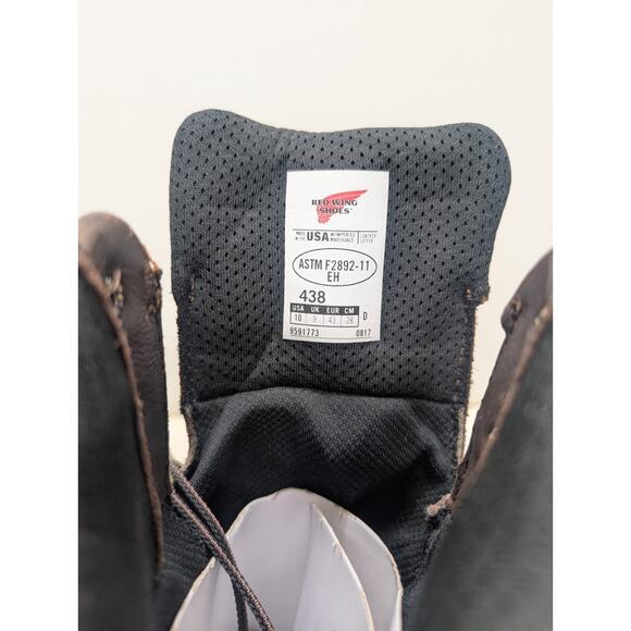 Red Wing 438 MEN\'S 8-INCH Waterproof Safety Toe Leather Boots Size 10 main image 4